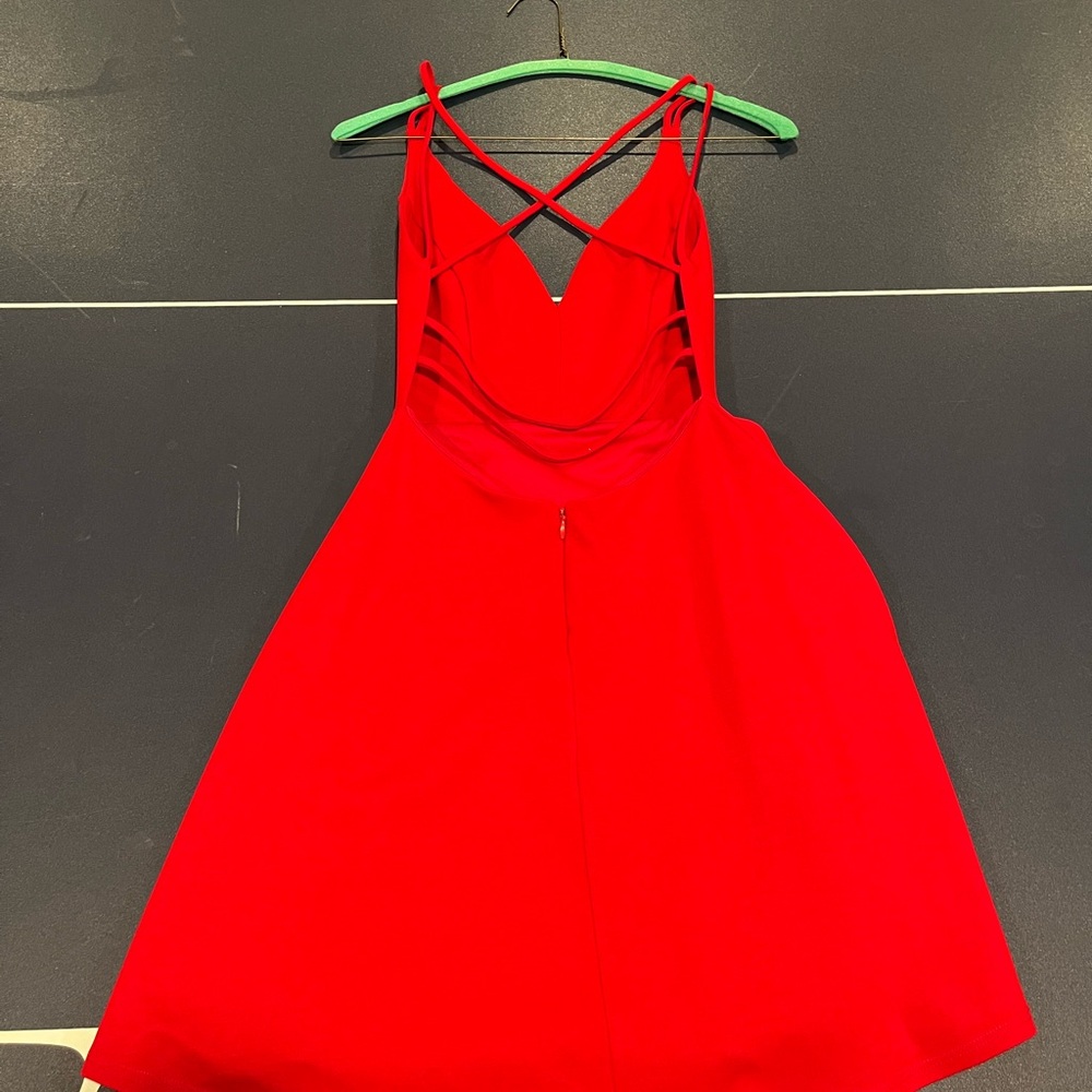 Lulu's Vibrant Red Backless Dress - Picture 4 of 6